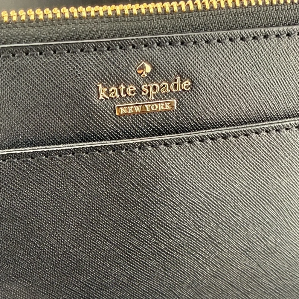 Kate Spade Rory Saffiano Leather Crossbody Bag Purse Handbag- Black